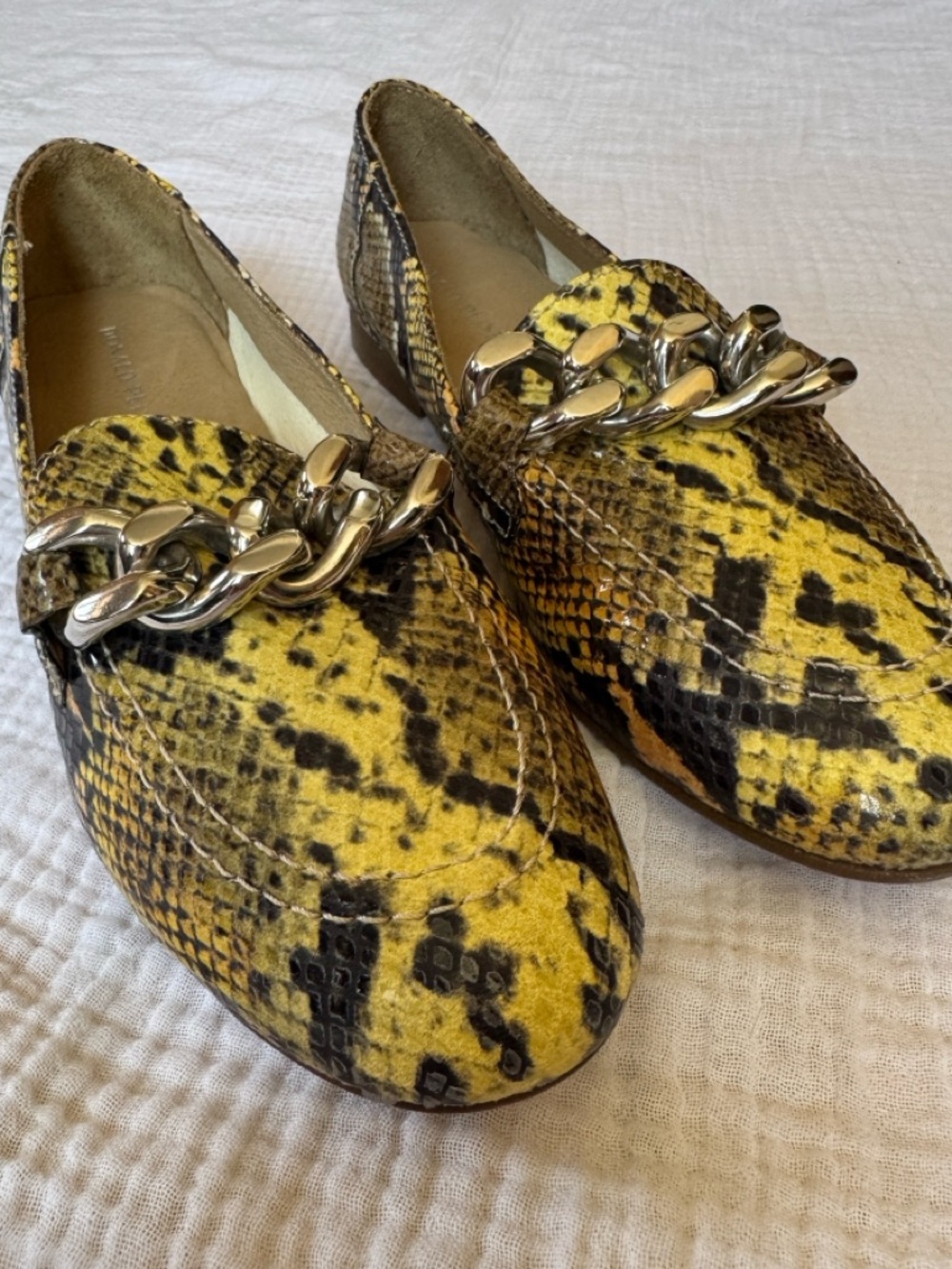 Donald Pliner Leather Snake Embossed Nolin Loafers - Picture 16 of 16